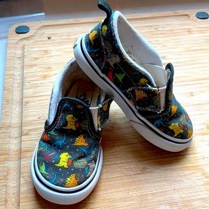 Vans size toddler 8 Dino slip ons